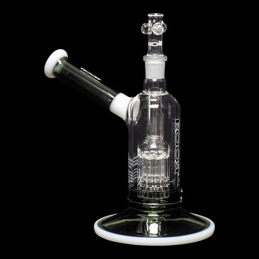 ROOR Tech Fixed 8" 10-Arm Tree Bubbler - Smoking Gray & White - 02