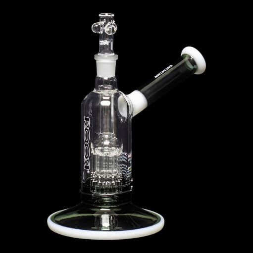 ROOR Tech Fixed 8" 10-Arm Tree Bubbler - Smoking Gray & White - 04