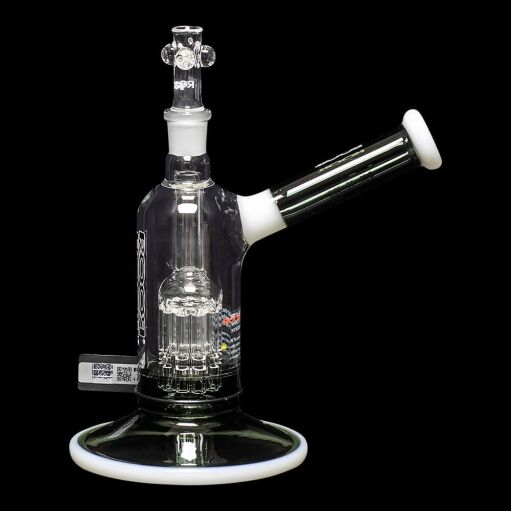 ROOR Tech Fixed 8" 10-Arm Tree Bubbler - Smoking Gray & White - 05