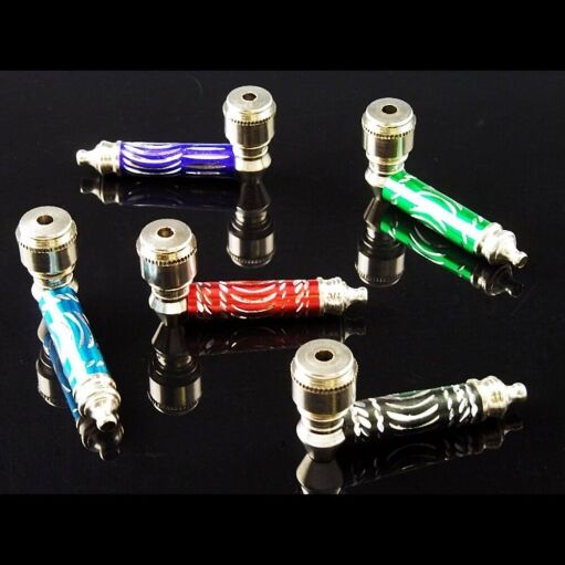 Small Metal Hand Pipe with Cap - 02