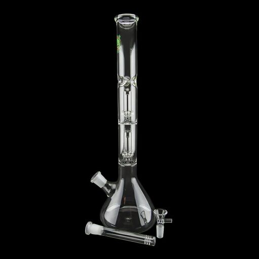 16" Double Showerhead Perc Beaker Water Pipe - 09