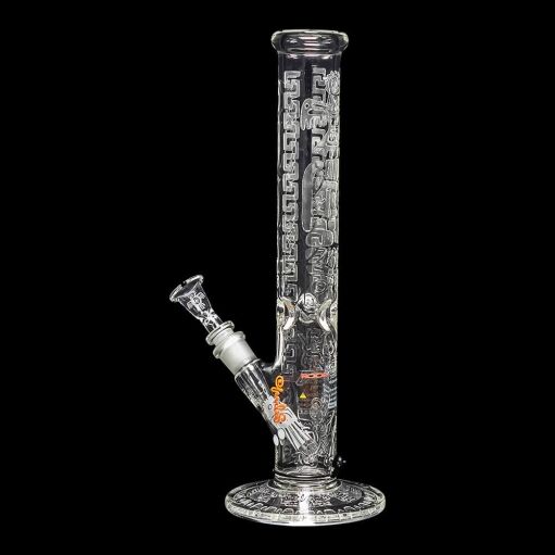 ROOR Custom 14" Water Pipe "Aztec" Sandblasted & Flame Polish - 02