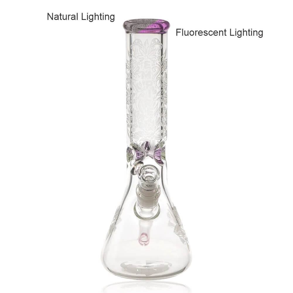 Empire Glassworks 12″ Frosty Floral Beaker – CFL Siriusly - 01