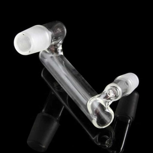 Glassheads Clear Glass Male To Male Drop Down Adapter - 18mm to 14mm / 1