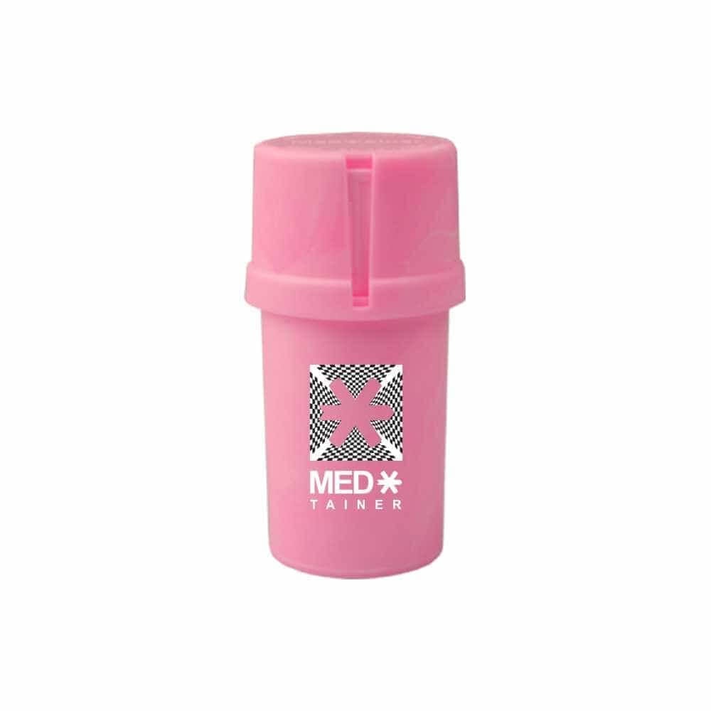 The Medtainer Storage w/ Grinder "Check Mate" Pink Marble – 20 Dram / 3