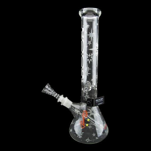 ROOR Custom Sandblasted 14" Beaker Water Pipe - Sparkle - 001