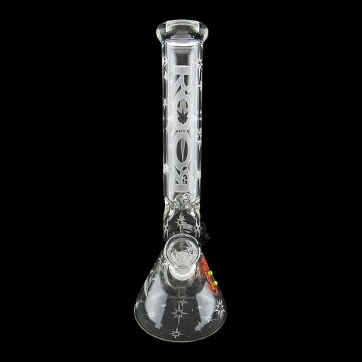 ROOR Custom Sandblasted 14" Beaker Water Pipe - Sparkle - 007