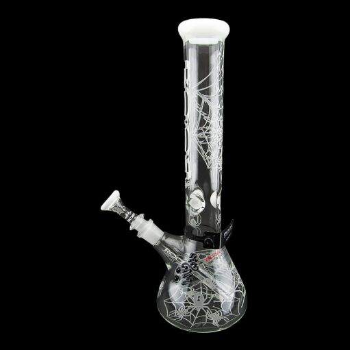 ROOR Custom Sandblasted 14" Beaker Water Pipe - Strain: White Widow - 001