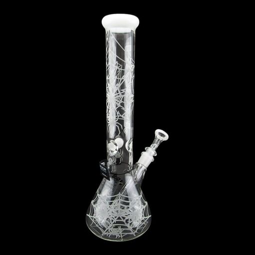 ROOR Custom Sandblasted 14" Beaker Water Pipe - Strain: White Widow - 004