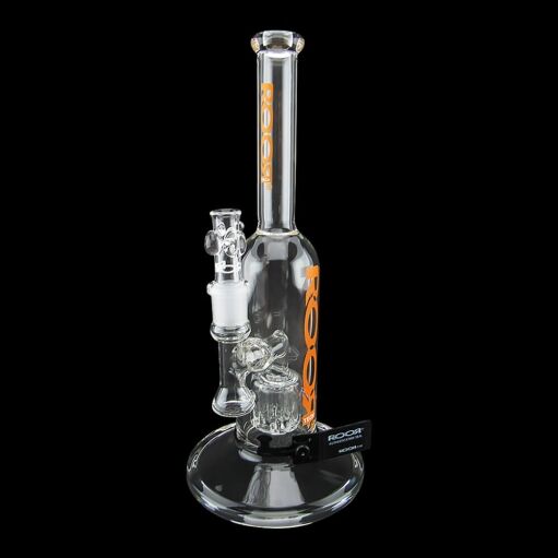 ROOR Tech 12" Fixed Stemless Barrel Bubbler - Orange - 008