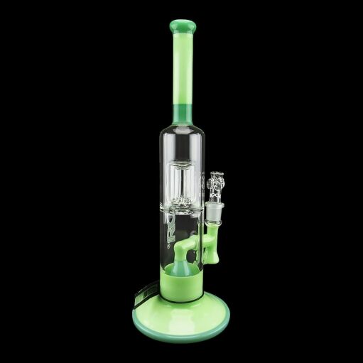 ROOR Tech 16" 2 Barrel Chamber Stemless Bubbler - Milky & Mint Color 04