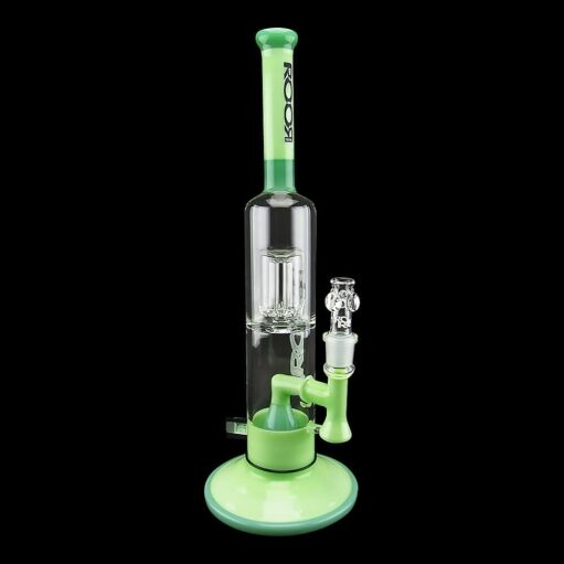 ROOR Tech 16" 2 Barrel Chamber Stemless Bubbler - Milky & Mint Color 06