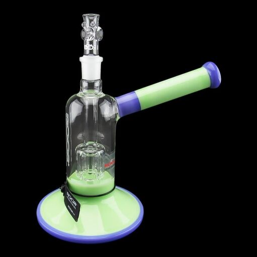 ROOR Tech 8" Fixed Stemless Barrel Bubbler - Purple & Mint - 005