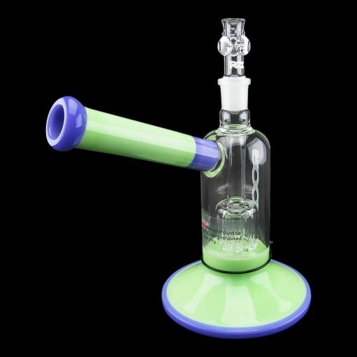 ROOR Tech 8" Fixed Stemless Barrel Bubbler - Purple & Mint - 008
