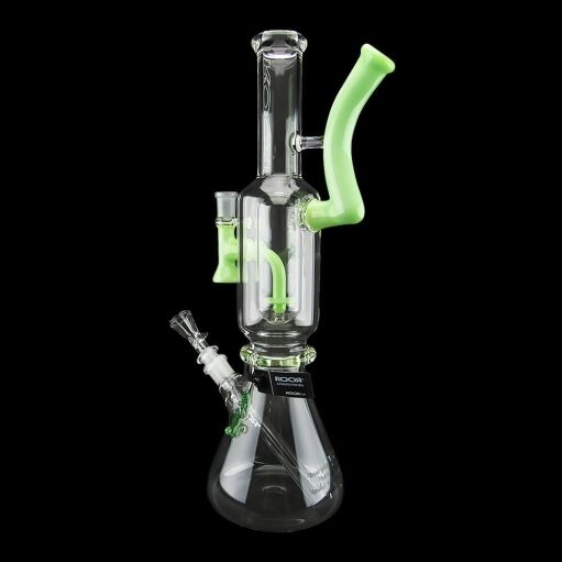 ROOR X Eleven30 2-in-1 16″ Beaker Water Pipe/Dab Rig – Mint Green - 002