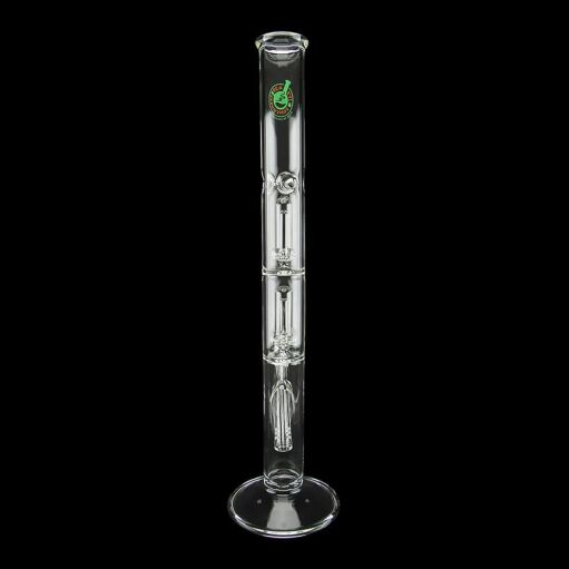 16" Double Showerhead Perc Straight Tube Water Pipe - 03