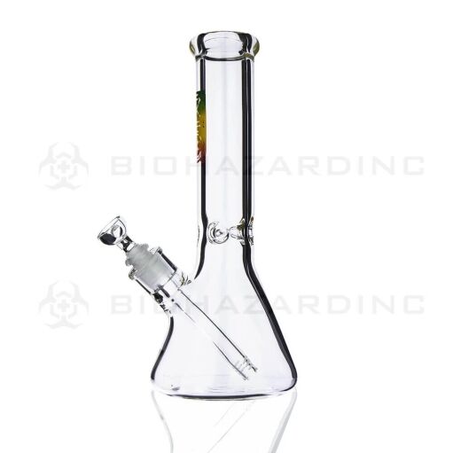 Bio Hazard 12" Beaker Water Pipe - Rasta - 03