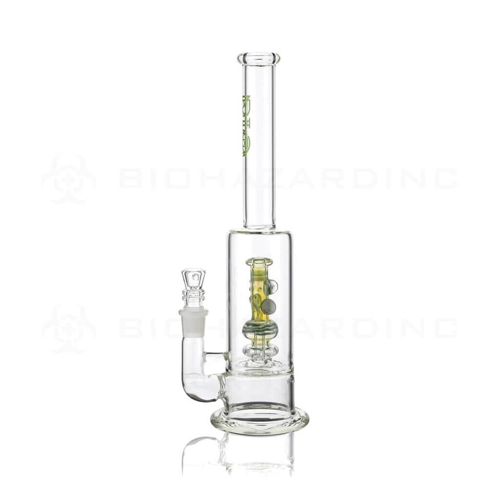 Bio Hazard 13" Thick Stemless Straight Water Pipe - Green 03