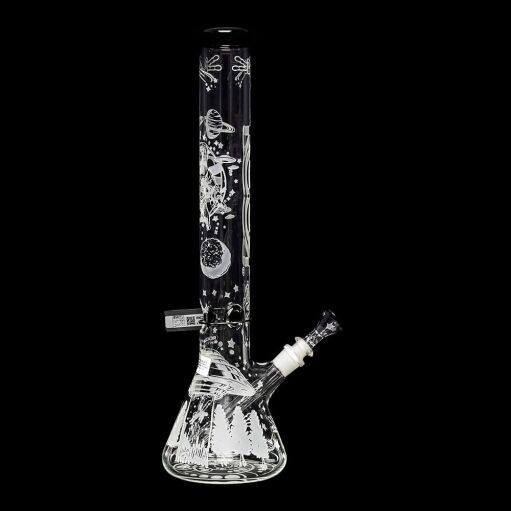 ROOR Custom Sandblasted 18" Water Pipe - Alien O.G. Strain - 05
