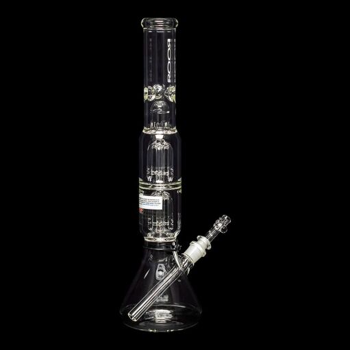 ROOR Tech 17" Double 4-Arm Tree Perc Beaker Water Pipe - 04