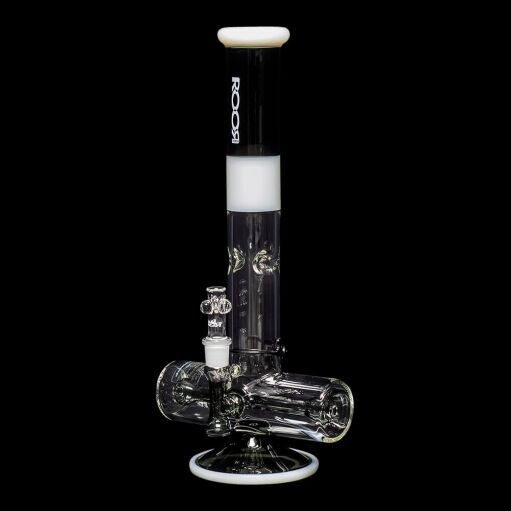 ROOR Tech 18" Inline Bong "Smokey Grey & White" 02