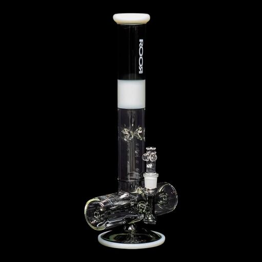 ROOR Tech 18" Inline Bong "Smokey Grey & White" 08