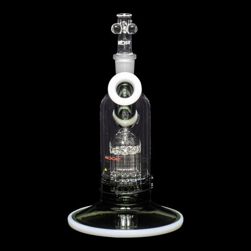 ROOR Tech Fixed 8" 10-Arm Tree Bubbler - Smoking Gray & White - 07