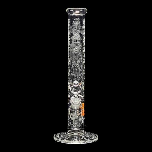 ROOR Custom 14" Water Pipe "Aztec" Sandblasted & Flame Polish - 07