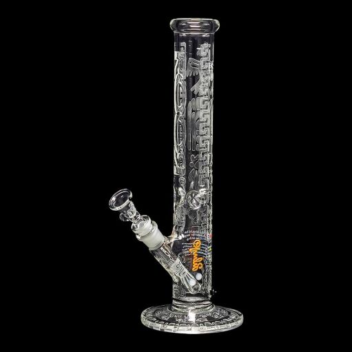 ROOR Custom 14" Water Pipe "Aztec" Sandblasted & Flame Polish - 08