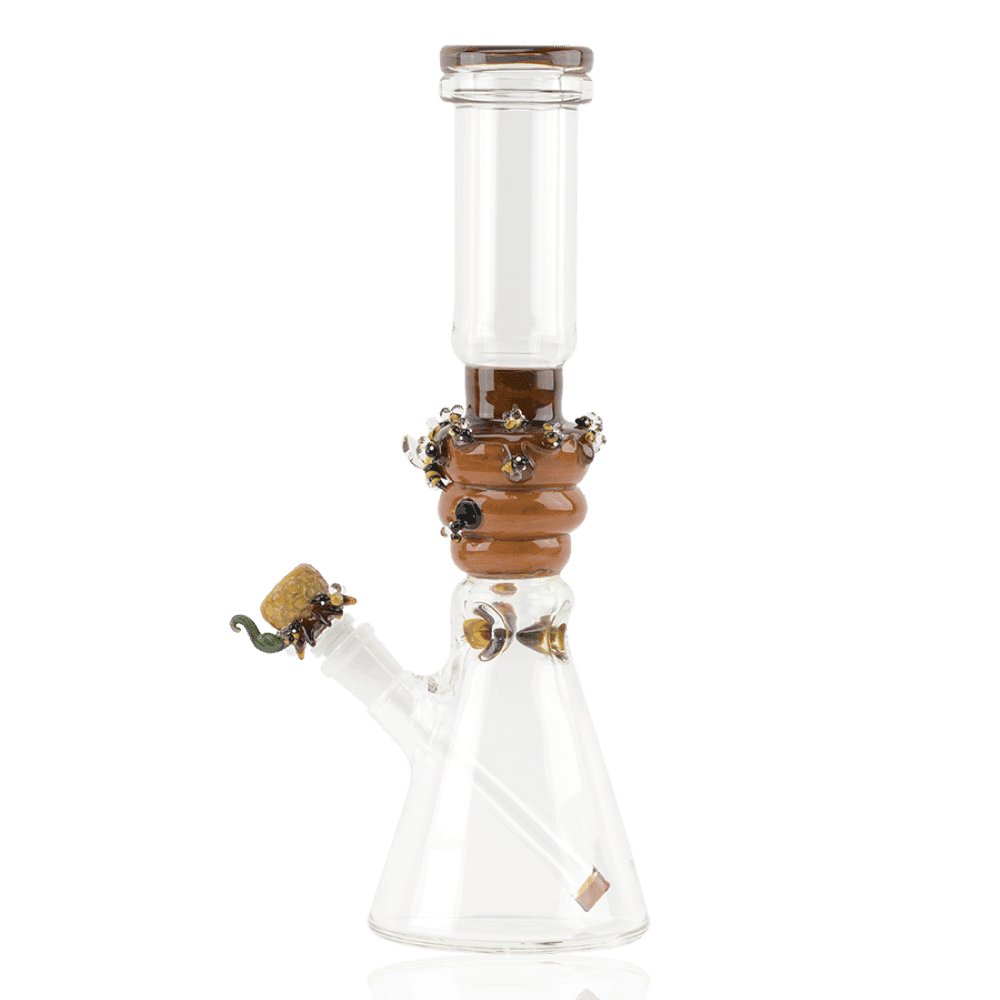 Empire Glassworks Save The Bee's Beaker Water Pipe 01