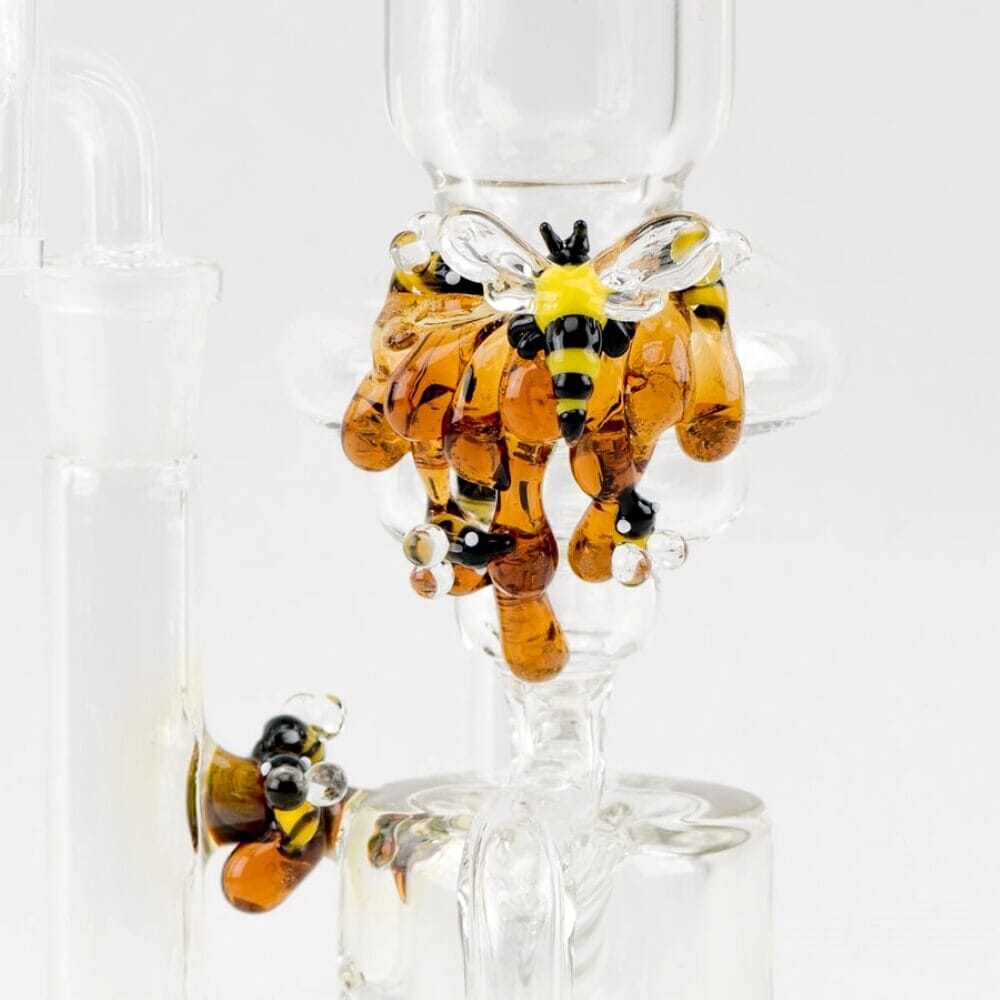 Empire Glassworks Save The Bee's Recycler Water Pipe 02