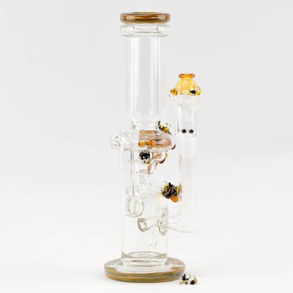 Empire Glassworks Save The Bee's Recycler Water Pipe 05