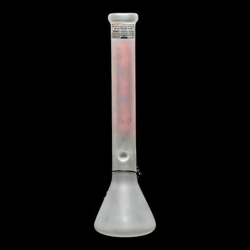 Roor Custom 18" Frosted Beaker Red Logo 03