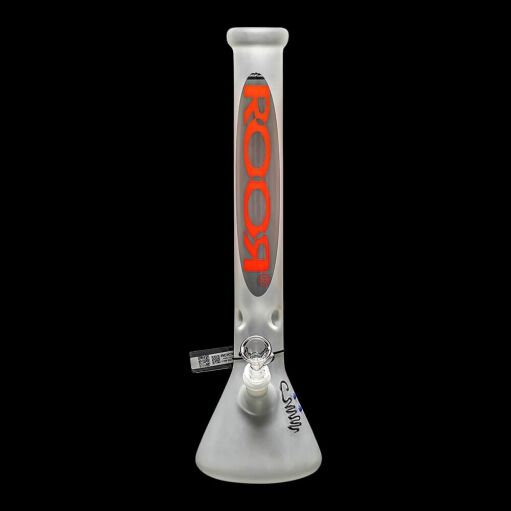 Roor Custom 18" Frosted Beaker Red Logo 07