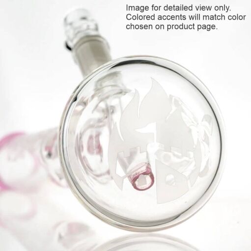 Empire Glassworks 12" Frosty Floral Beaker - Bottom