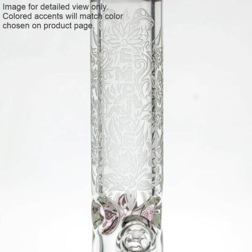 Empire Glassworks 12" Frosty Floral Beaker - Tube Artwork