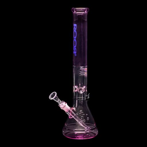 ROOR Custom Classic 18″ Beaker Bong 50x5mm – Translucent Pink - 08