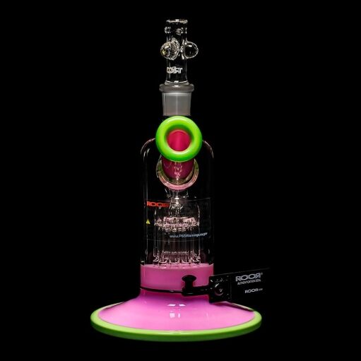 ROOR Tech Fixed Stem 8" 10-Arm Tree Bubbler - Pink & Mint - 03