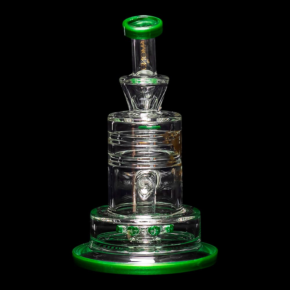 Diamond Glass Cyclon 2 Water Pipe - Green - 06