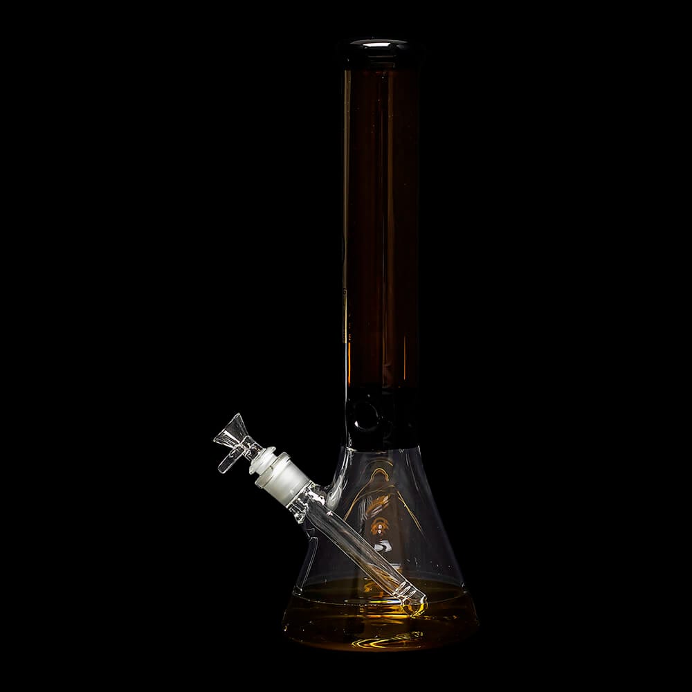 Diamond Glass Khiva 16" Beaker Water Pipe - Black & Gold - 02