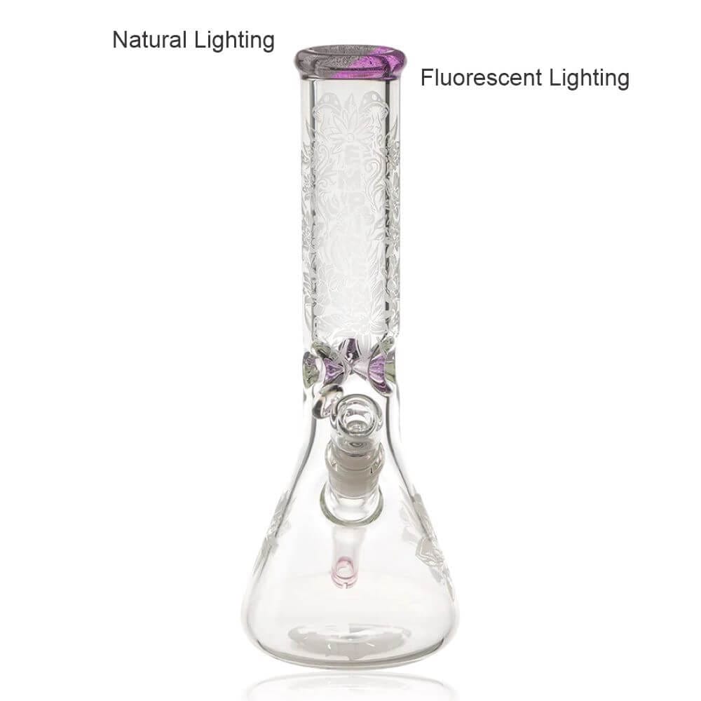 Empire Glassworks 12″ Frosty Floral Beaker – CFL Siriusly - 01