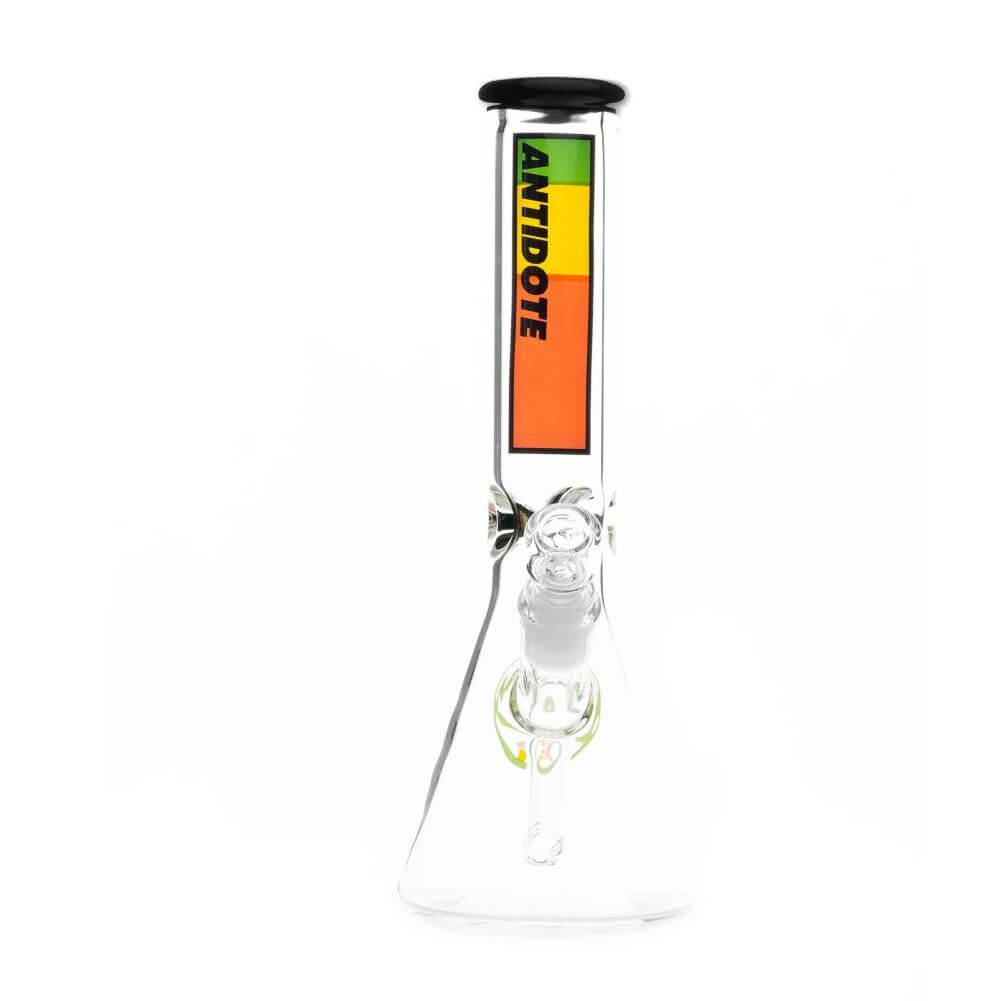 Antidote 12" 7mm Thick Beaker Black - Rasta - 02
