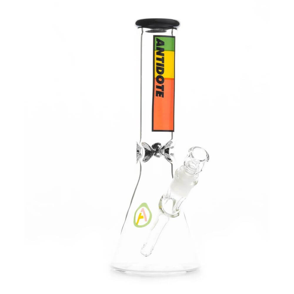 Antidote 12" 7mm Thick Beaker Black - Rasta - 01