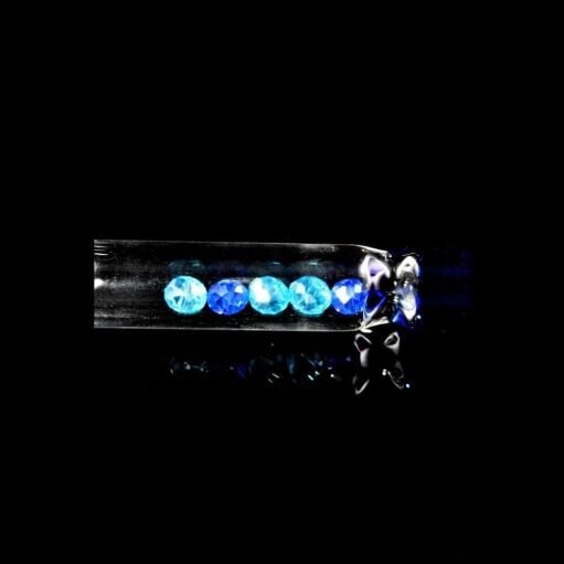 Colorful Glass Oil Burner Pipe With Crystal Filters - 02