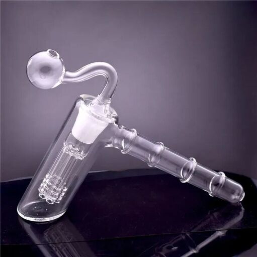Glass Oil Burner Hammer Bubbler With 6 Arm Tree Perc - 04