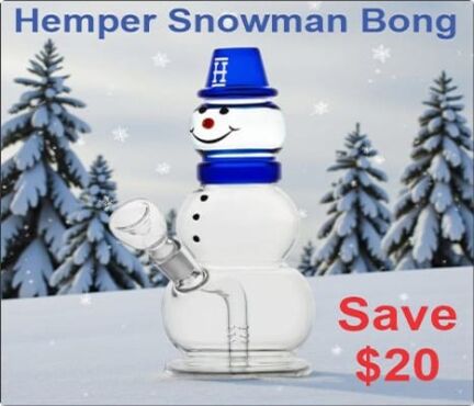 Hemper Snowman Bong Banner