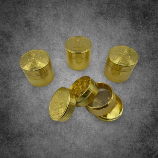 40mm 4 Part Gold Aluminum Grinder - 02
