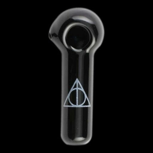 Chameleon Glass Deathly Hallows Glass Pipe - Glow in the Dark | Daylight