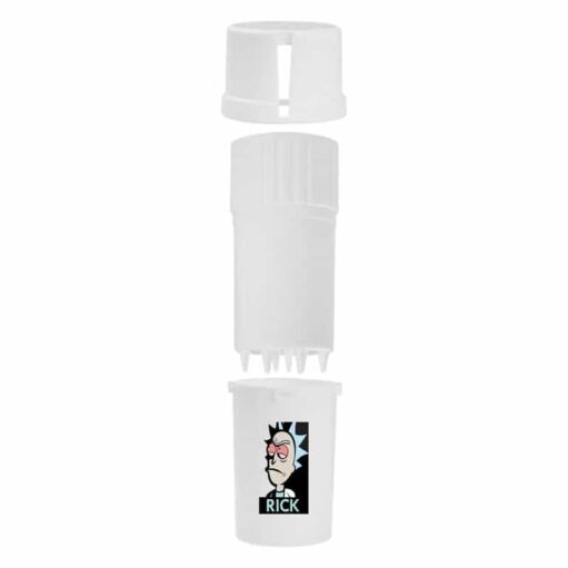 The Medtainer Storage w/ Grinder Rick / White - 20 Dram / Expanded