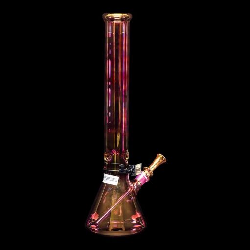 ROOR 18" Beaker Color Changing Water Pipe Gold Fumed - 04